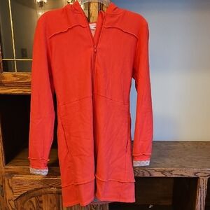 Pink Lotus Vibrant Red Zip-Up Jacket